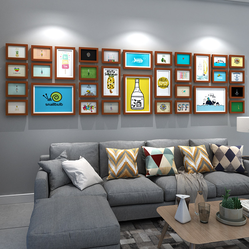 Нордический негабаритный фото стена клип декоративный подвеска гостиная никаких следов гвоздь фоторамка творческий стена стена сочетание фото стена 