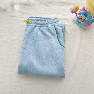 旧款152英国单BD女童秋冬纯色印花加绒运动长裤儿童裤子