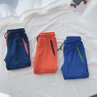 子 儿童中大童裤 164英国单BD男女童春秋纯色纯棉毛圈运动长裤