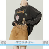 周里物 沙漠色复古高腰牛仔半身裙女配腰带防走光A字牛仔短裙