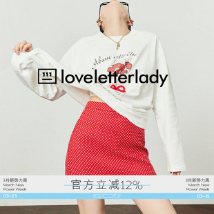 周里物 复古红色波点高腰显瘦A字短裙2025春夏百搭miu系半身裙