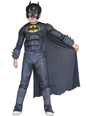COSPLAY动漫服装儿童蝙蝠侠衣服万圣节Baman角色扮演服英雄服饰