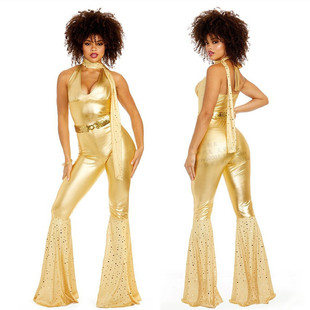 新款新品女装嬉皮士服装酒吧迪斯科舞会复古DS爵士舞走秀装演出服