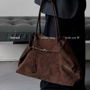 高质感托特秋冬包包女式2025新款鹿皮绒通勤大容量手提旅行单肩包