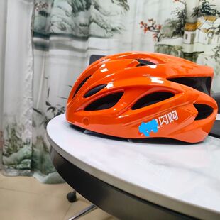夏季淘闪购夏盔轻便式夏天头盔镂空通风橙色安全帽骑手外卖头盔