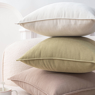 2025新款纯色沙发抱枕靠垫套客厅靠枕套靠背垫抱枕套不含芯高级感