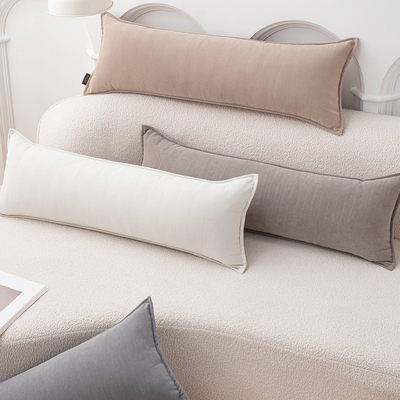 雪尼尔靠枕长方形靠垫沙发客厅长条枕卧室床头靠背大号抱枕套腰枕