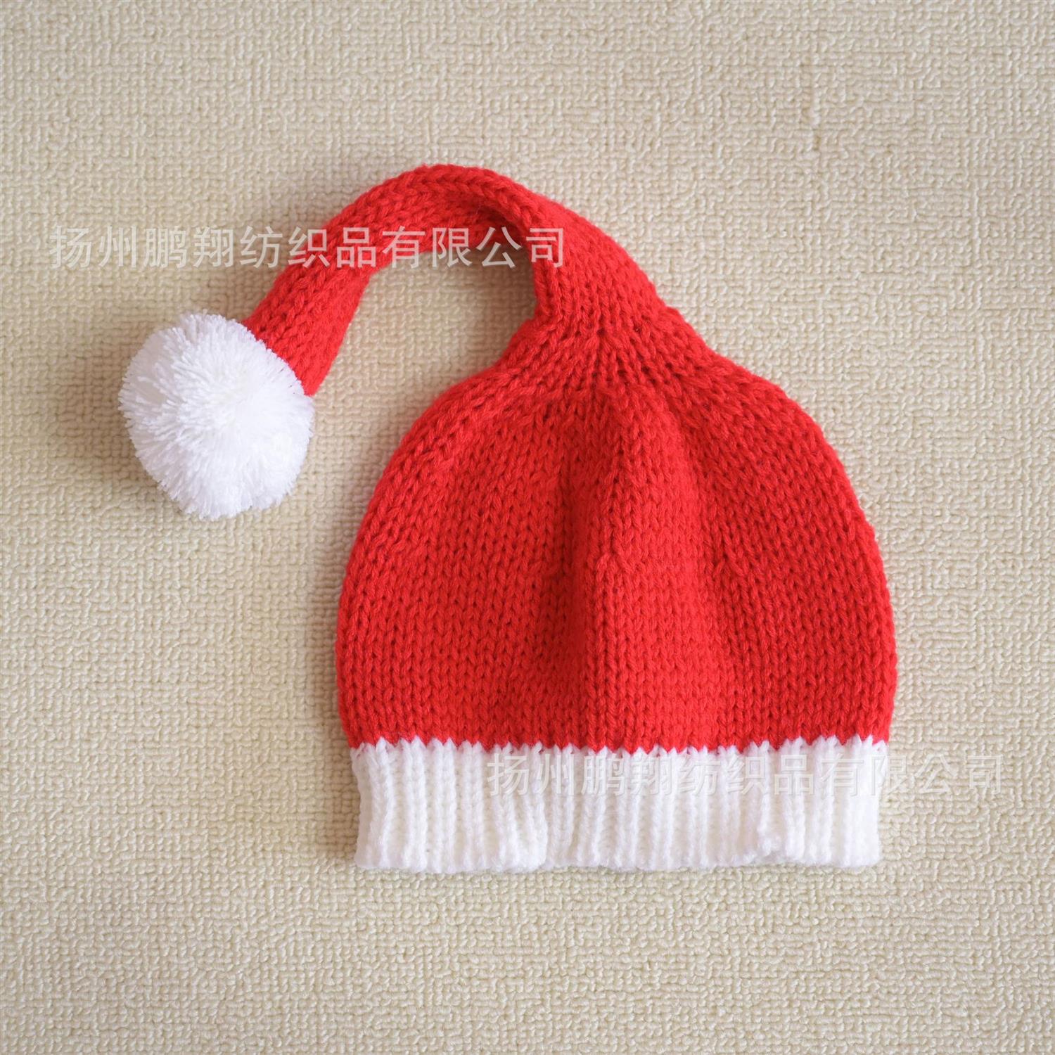 翔新款20cm棉花娃娃圣诞针织帽子玩具服饰配件手作换装可爱毛线