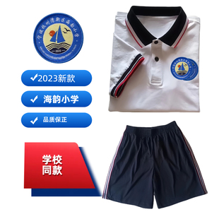 杭州湾新区海韵小学校服男女同款夏装纯棉短袖上衣班服运动套装