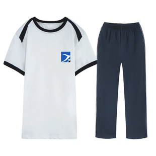 杭州湾初级中学慈溪市初中学生校服学校同款质量夏季纯棉短袖上衣