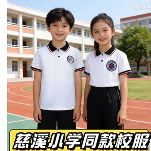 慈溪小学生校服学校同款夏装纯棉短袖海真滨海校区碧海小学裤子
