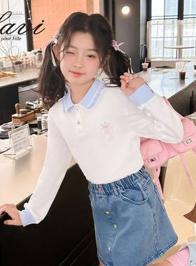 LAVI童装春季新款女童POLO衫中