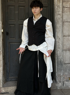 IHF“落榜美术生”拿破仑哥特绅士优雅西装王子COS修身收腰瘦马甲