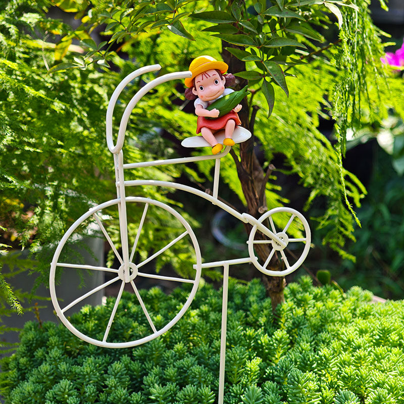 铁艺大花插多肉花盆植物盆栽装饰摆件可爱自行车治愈系微景观造景