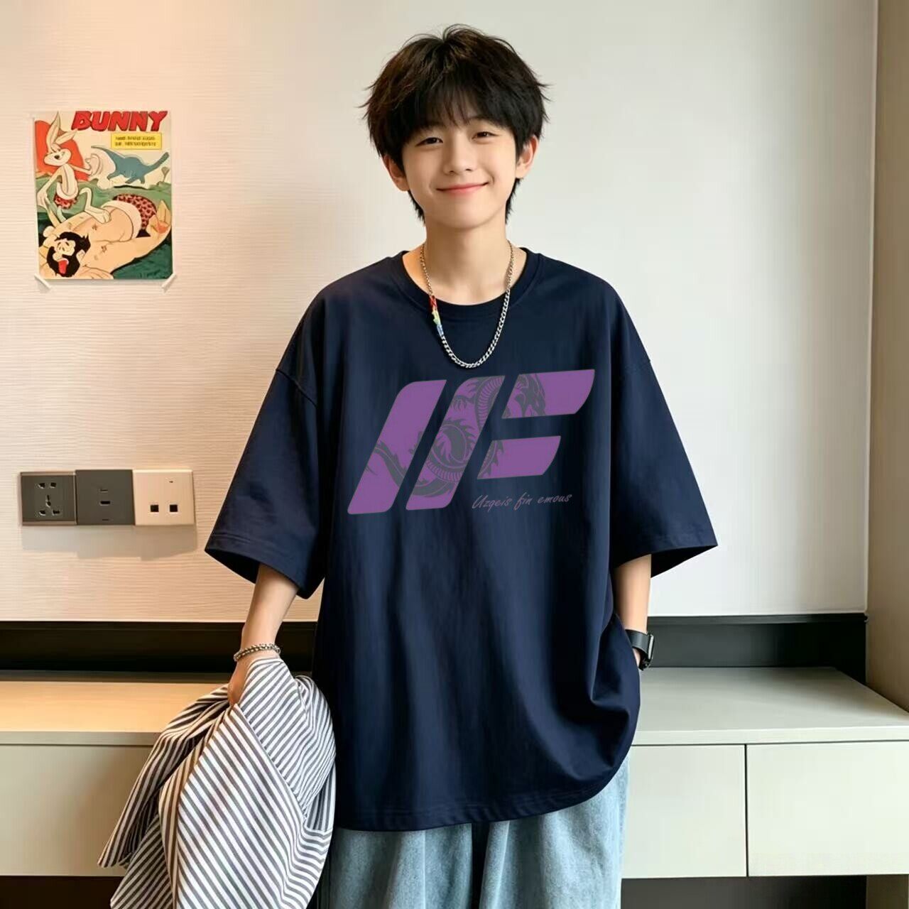 夏季男童纯棉短袖T恤新童装儿童男孩t个性潮酷青少年半袖上衣薄款