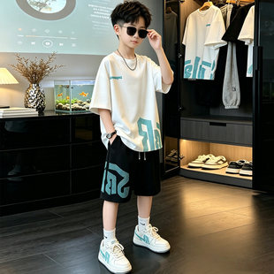 儿童装男童夏装薄款套装2026新款夏季中大童帅气夏款男孩运动时髦