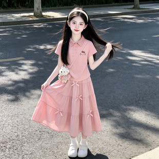 女童夏套装2026新款洋气小女孩独特漂亮衣服儿童夏季短袖连衣裙子