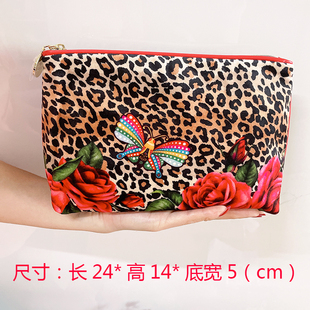 花花蝴蝶梦雅诗兰化妆包洗漱包旅行包新冬季绒毛收纳包专柜赠品包