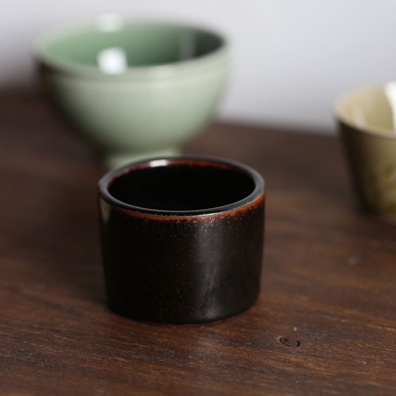 博玺瑾现龙泉窑青瓷黄灿手作主人杯单杯陶瓷品茗茶杯扳指杯盏45cc