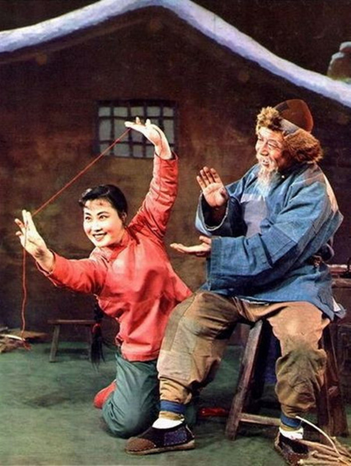 偏襟雪花飘儿童贫苦北风吹舞蹈