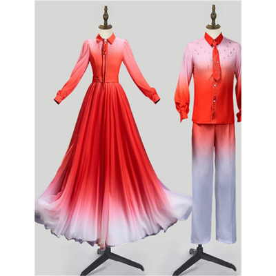 现代舞蹈演出服女青春活力开场舞连衣裙中学生诗歌朗诵合唱表演服