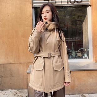真皮皮衣女进口厚实绵羊皮OVERSIZE宽松bf风休闲版 欧洲站新款 外套