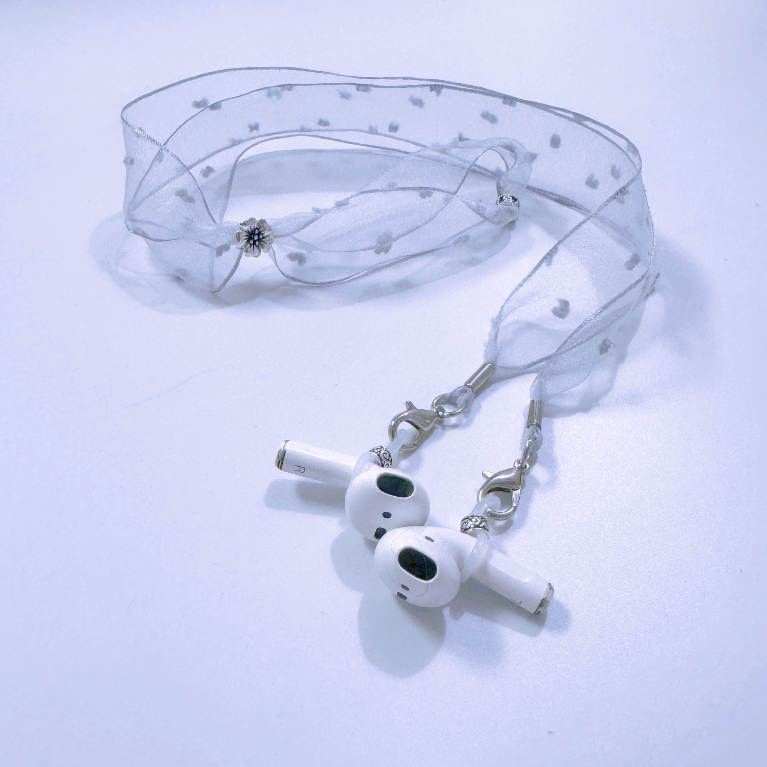 轻薄丝带款眼镜防掉挂绳新式耳机挂链布料纱带装饰绳仙气搭配单品