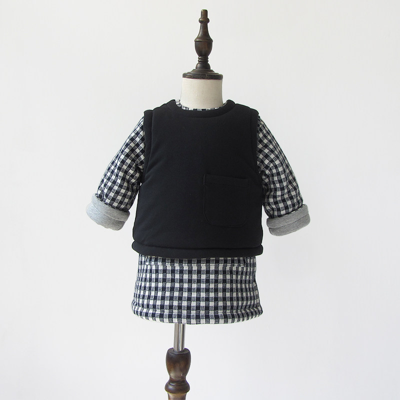 菊之布忆 自制手工棉花棉袄马甲宝宝棉衣男女儿童冬季保暖棉服