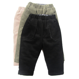 有机棉贴身长裤 菊之布忆自制幼儿童冬季 天然纯棉花灯芯绒保暖棉裤