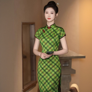 穿搭国风旗袍新中式 今年流行漂亮爆款 长连衣裙子2025夏 女装 新款