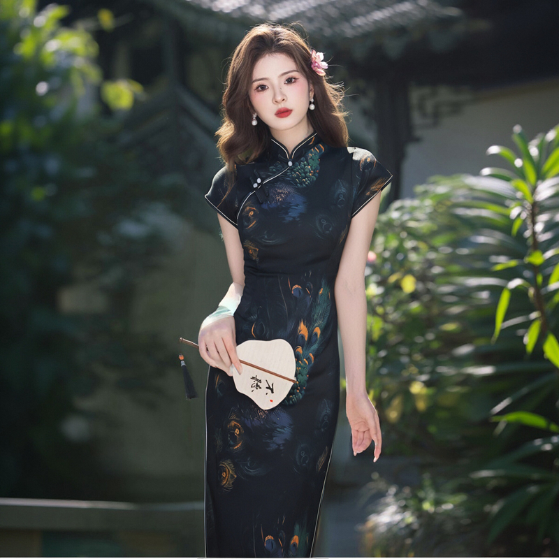 绝美旗袍新中式日常可穿2025新款高端气质印花改良年轻款高级感