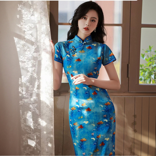 中长款旗袍新款中国风2025年轻款夏季少女改良日常可穿复古民国风
