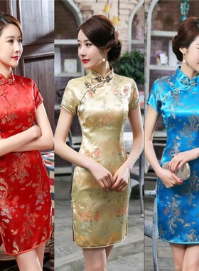 旗袍女中国风改良复古显瘦遮肚