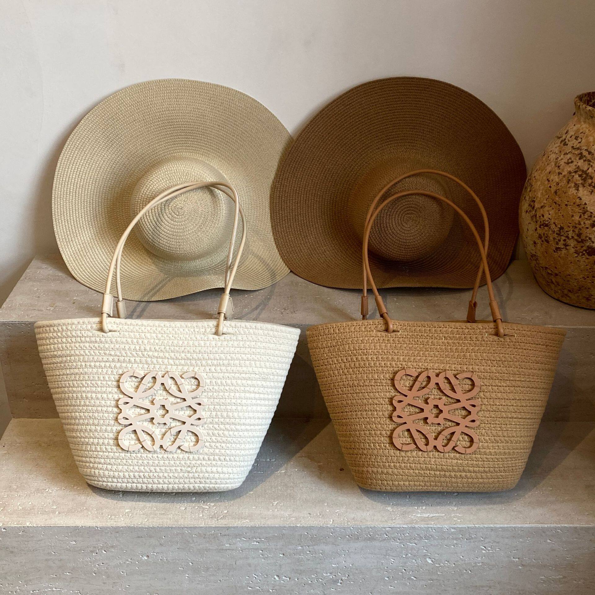 大容量编织手提包包罗家女韩系菜篮子单肩腋下沙滩高级通勤托特包