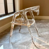 Современная дизайнерская эпоксидная смола, прозрачный стульчик для кормления для отдыха, легкий роскошный стиль