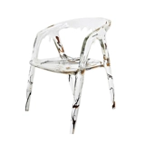 Современная дизайнерская эпоксидная смола, прозрачный стульчик для кормления для отдыха, легкий роскошный стиль