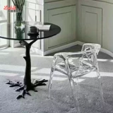 Современная дизайнерская эпоксидная смола, прозрачный стульчик для кормления для отдыха, легкий роскошный стиль