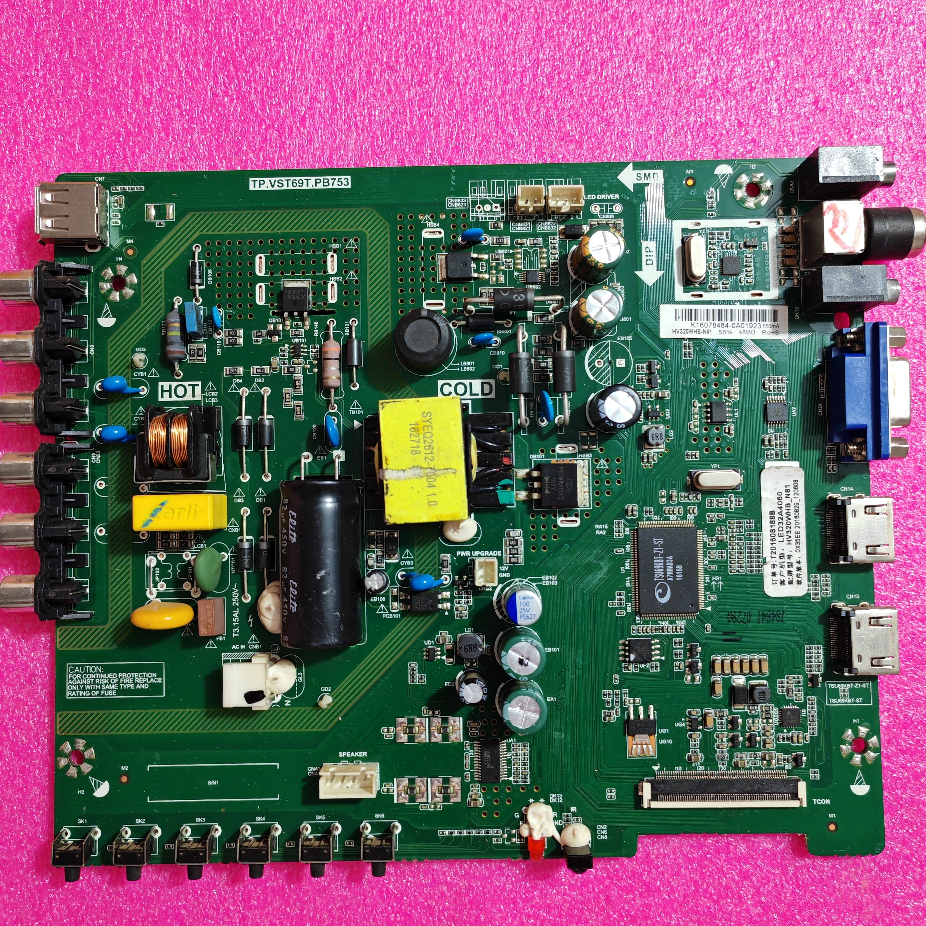 长虹LED32A4060主板TP.VST69T.PB753配屏CN32CN721 HV320WHB-N81
