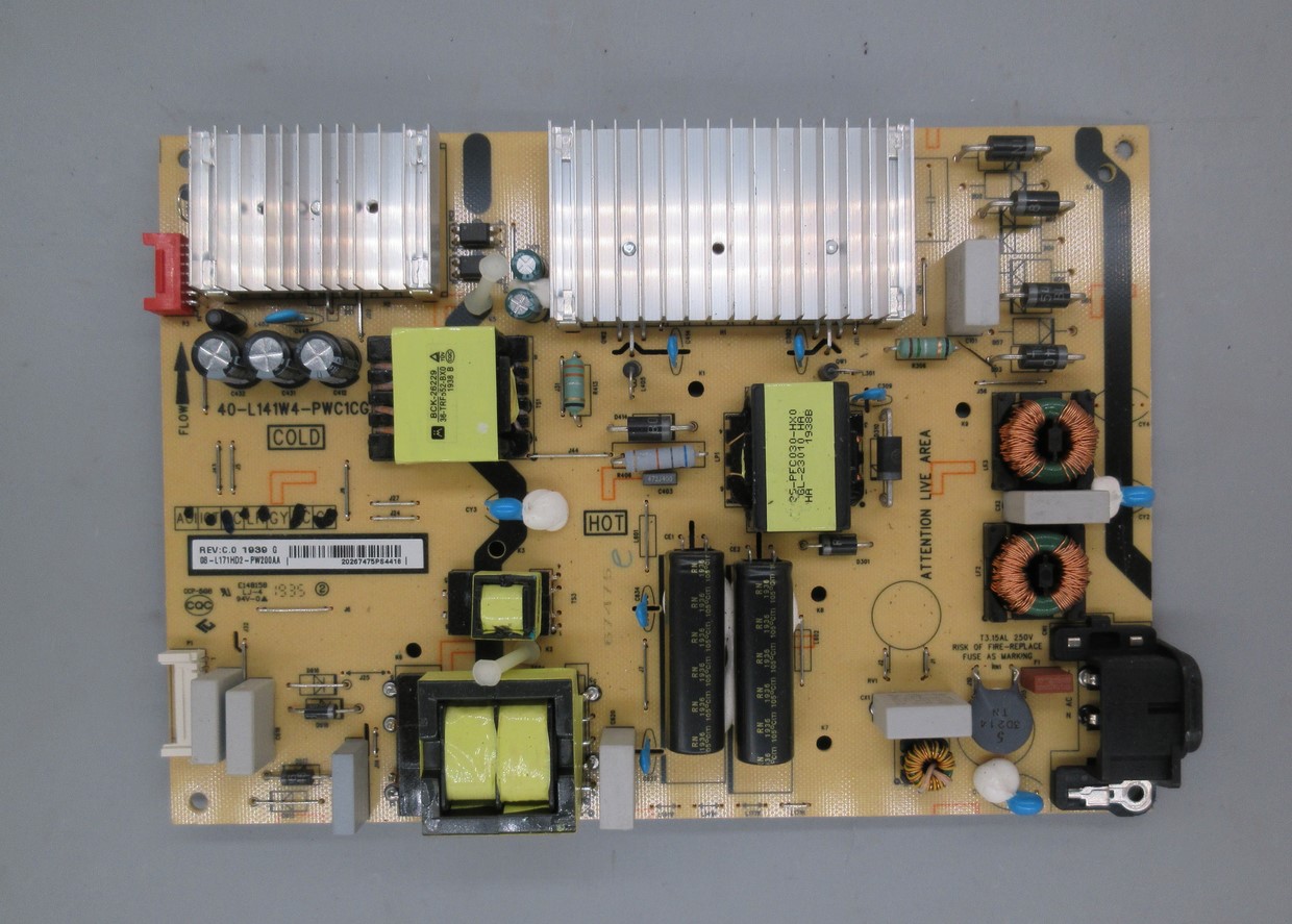 TCL L55E5800A-UD电源板40-L141W4-PWC1CG 08-L171HD2-PW200AA