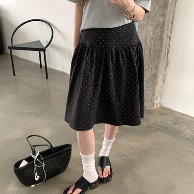 FROM ANNA/TABLE BLUE-波点甜美百搭中裙半身裙(不含上衣)A86026