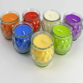 顺丰 自在园酥油灯供佛七彩平口莲花灯24小时蜡烛酥油灯供佛灯 包邮