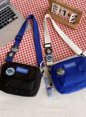 儿童斜挎包男童帅气休闲帆布包时尚轻便运动外出单肩男孩子手机包