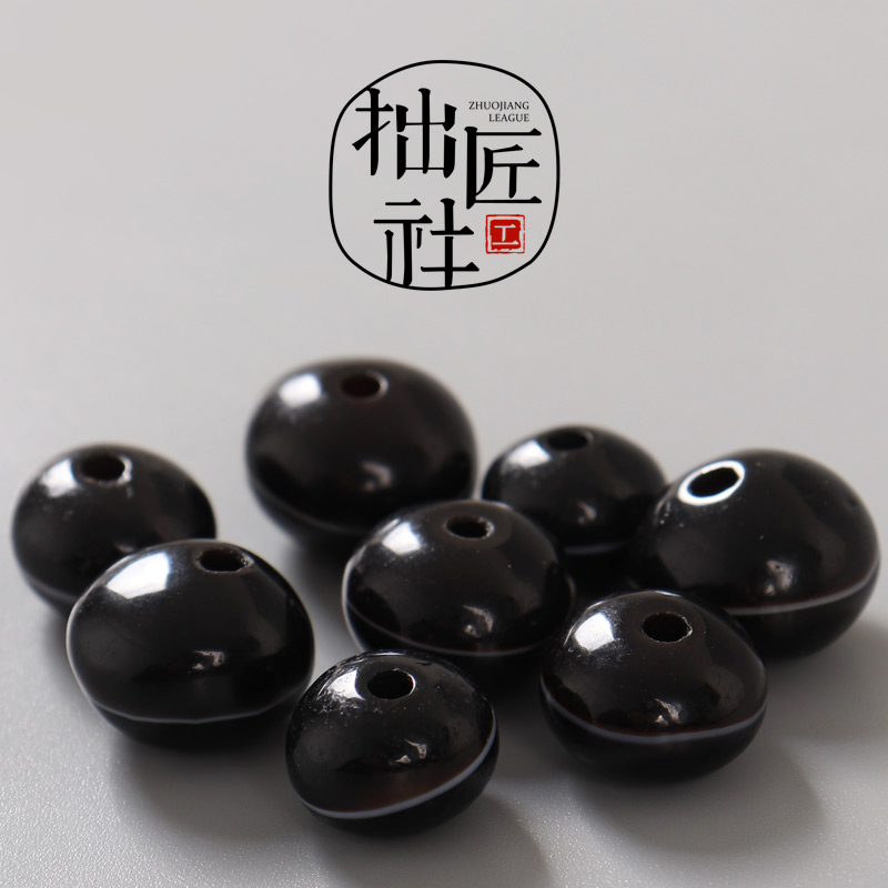 Tibet's first-line pharmacist Lao Dzi beads Natural raw ore Lao Dzi beads Accessories Diy Star Moon Vajra Bodhi Bandsket Accessories