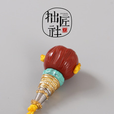 товар из китая 纯手工雕制南红百香籽纹佛头 佛珠手串三通配饰 diy文玩佛头三通