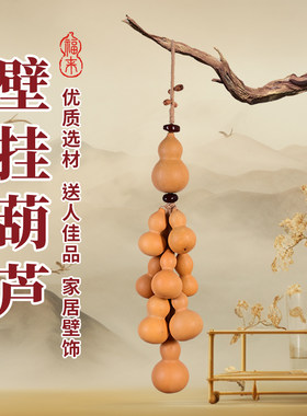 天然葫芦五帝钱门对门挂件真葫芦串玄关门厅挂饰招财福禄吉祥壁挂