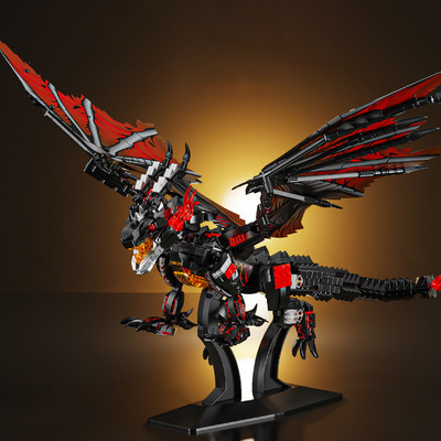 乐毅682578冰火龙恐龙机甲益智拼