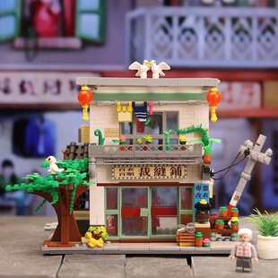 哲高岁月系列街景照相馆邮局影剧院小颗粒拼装玩具积木礼物613027