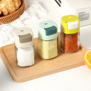 定量盐瓶调料盒密封调料罐子控盐罐玻璃调料瓶调味瓶罐分装瓶