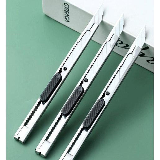 金属美工刀拆快递小刀壁纸刀片小型削笔刀专用刻刀笔便携式不锈钢