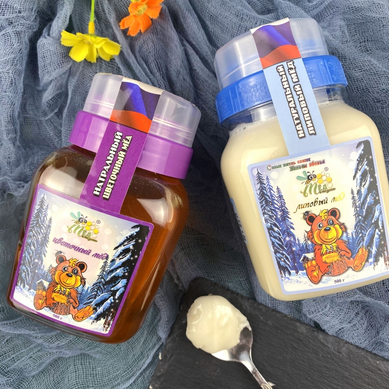 俄罗斯进口椴树蜜百花蜜天然蜂蜜野生无污染雪蜜纯正瓶装包装包邮